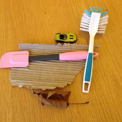 A range of art materials