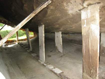 Interior of the polystyrene version of The Arch at The Henry Moore Foundation, Perry Green, October 2010