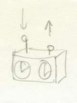 Jimmy Robert and Ian White Preparatory drawing for '6 things we couldn’t do, but can do now'