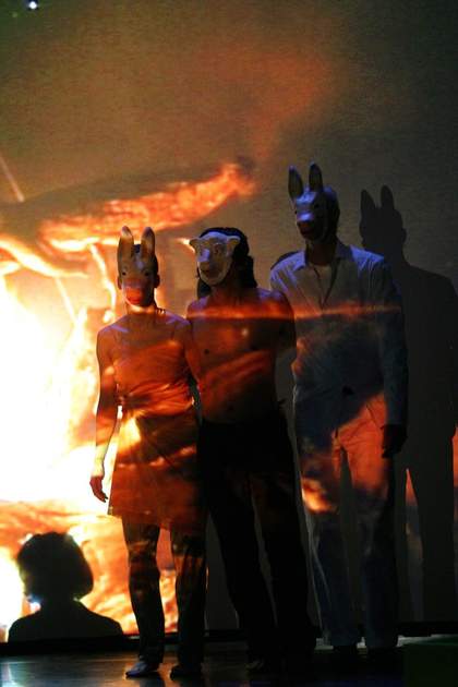 Joan Jonas, Helen in Egypt: Lines in the Sand 2004