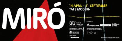 Joan Miro The ladder of escape Tate Modern exhibition banner