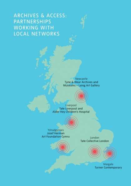 Map of partnerships for Archives & Access Learning outreach programme