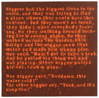 Glenn Ligon, Mudbone (Liar) 3 1993 