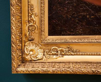 Some of the ornaments were pressed from an original 19th century boxwood mould. Others were pressed from polyester resin moulds, the designs for which were sourced from another frame in the Tate collection, an external source, and limewood carvings.