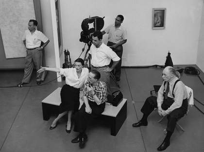 Marcel Duchamp in conversation with Beatrice Cunningham in the Philadelphia Museum of Art 1955