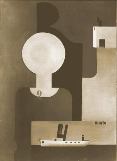 Photograph of Anton Räderscheidt’s Bild Marta 2 (missing or destroyed)