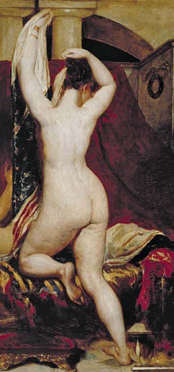 William Etty Candaules, King of Lydia, Shews his Wife by Stealth to Gyges, One of his Ministers, as She Goes to Bed (detail)