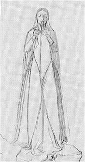 John Everett Millais Study for Mariana 1850