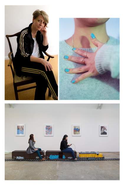 Clockwise from top left Photo of Josephine Pryde, Photo: Dan Mitchell Für Mich 2, 2014, C-print Unframed: 60 x 45 cm (23 5/8 x 17 3/4 in.) Edition of 3 2 AP (SLG-JOP-08391) Courtesy of the artist and Simon Lee Gallery, London; Reena Spaulings Fine Art,