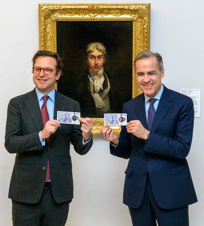 Tate Britain displays new Turner £20 alongside artist's self-portrait