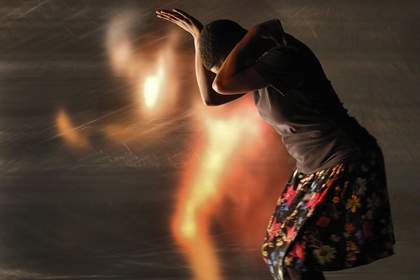 Okwui Okpokwasili, Poor People’s TV Room, 2017. Performance view, New York Live Arts, April 18, 2017. Photo Paul B. Goode.