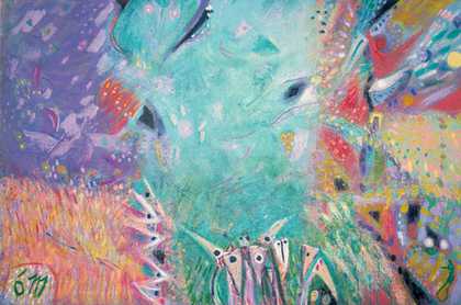 Tony O'Malley Bone Birds at Green Lake, Birdlake III - Old Residents, Paradise Island, Bahamas  1986-7