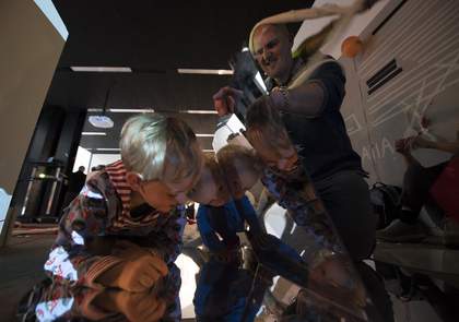 A photograph of a child playing at Tate Modern