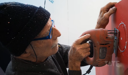 Artist Phillip King in his studio
