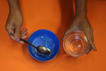 Add in water in a separate bowl