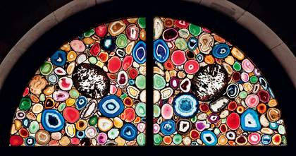 Agate window designed by Sigmar Polke for Grossmünster cathedral, Zurich, 2009