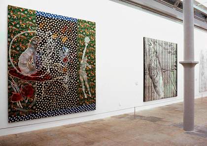 Installation view of Sigmar Polke’s Alice in Wonderland (Alice im Wunderland) exhibited at Tate Liverpool, 1995