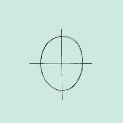 Template of how to draw a portrait