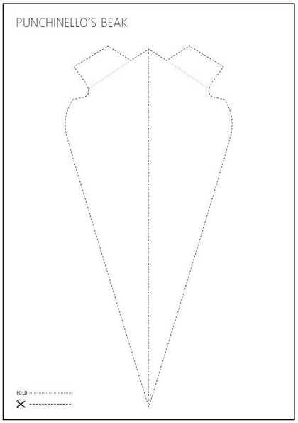 Punchinello mask template