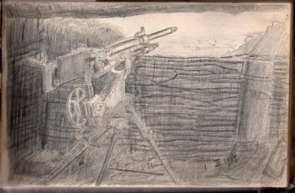 Raoul Trémolières Mitrailleuse de la Manufacture de Saint Étienne (St Étienne Machine Gun) 1915