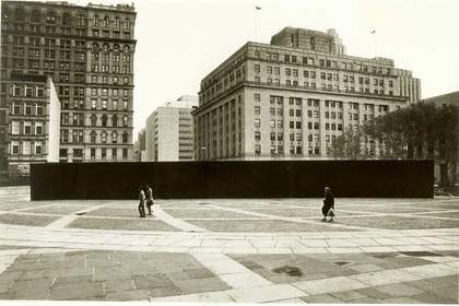 Lost Art: Richard Serra - showing length of Tilted Arc