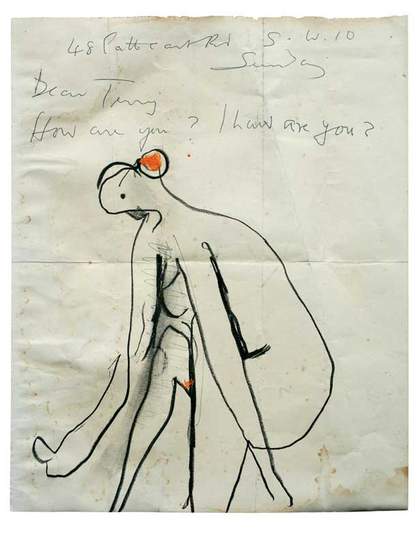 Illustrated letter by Roger Hilton sent to Terry Frost c.1959