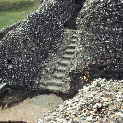 The ruins at Old Sarum, Salisbury, Photographed by Nancy Holt in 1969