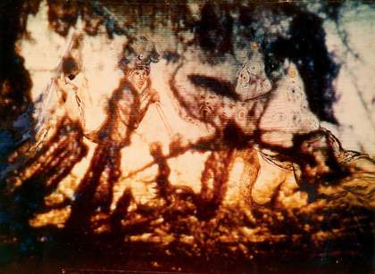 Film cell with images painted in by Salvador Dalí for Impressions of Upper Mongolia 1976 one