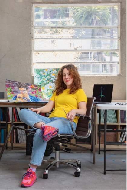 Aliza Nisenbaum in her studio in Los Angeles, August 2020, photographed by Joshua White © Joshua White / JWPictures.com
