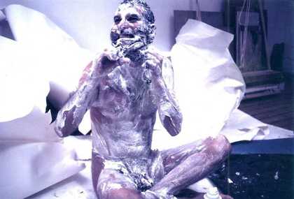 Jorge O Mourão Shave & Send 1977, film still. Courtesy the artist