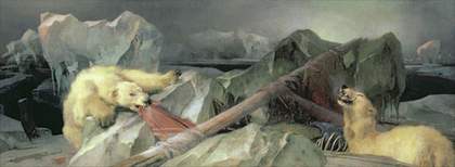 Sir Edwin Landseer Man Proposes, God Disposes exhibited 1864