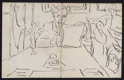 Sketch of Roger Fry by Vanessa Bell, Tate Archive