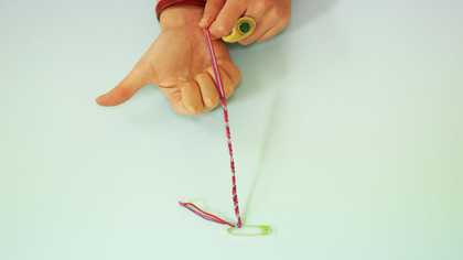 Photograph of bracelet activity 