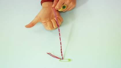 Photograph of bracelet activity