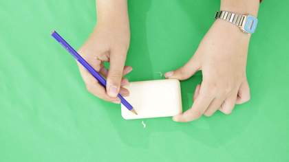 photograph of soap carving