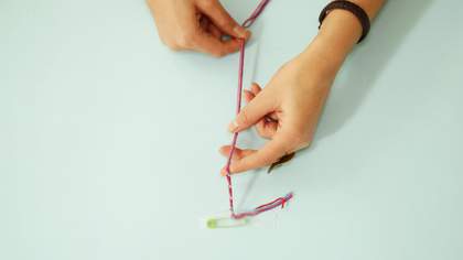 Photograph of bracelet activity