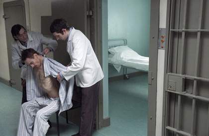 Steve McQueen Hunger film still Bobby Sands on Hunger strike