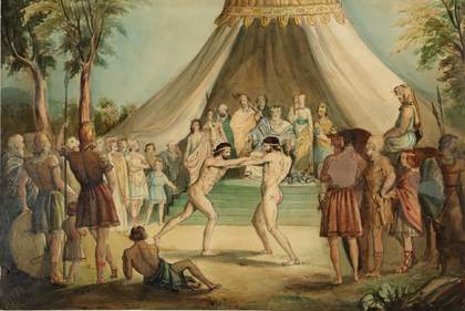 Sir John Everett Millais, The Wrestlers c.1840–1