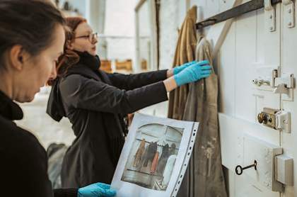 Conservators at the Barbara Hepworth Museum