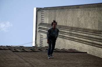 Trisha Brown, Man Walking Down the Side of a Building 1970