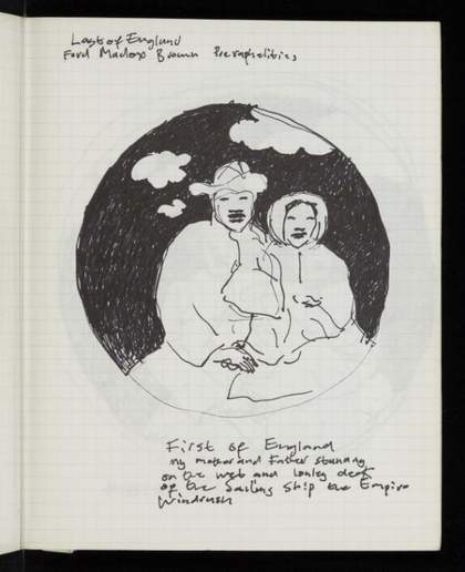 Sketch titled 'First of England'