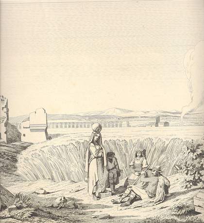 Théodore Caruelle d’Aligny Roman Campagna View From the Ancient Road of the Tombs (detail) 1844