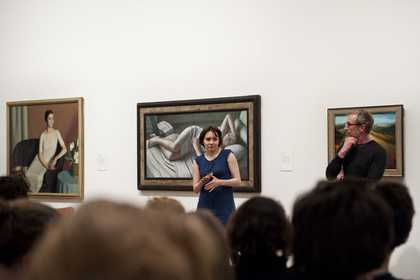 Tim Etchells and FormContent, It’s moving from I to It – The Play 2014; group of people in gallery