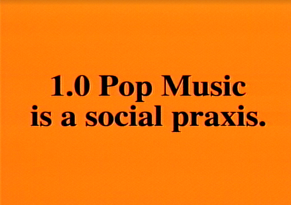 Black text on an orange background