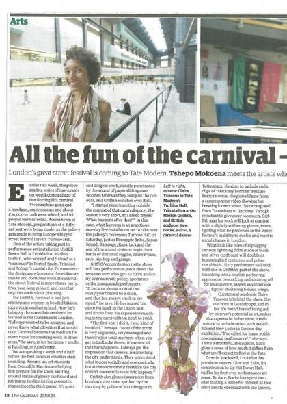 Tshepo Mokoena, 'All the fun of the carnival – with added turbine power', Guardian, 21 April 2014