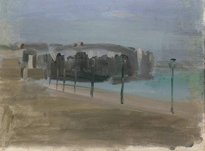 Victor Pasmore Untitled painting of the promenade at Dieppe circa 1933