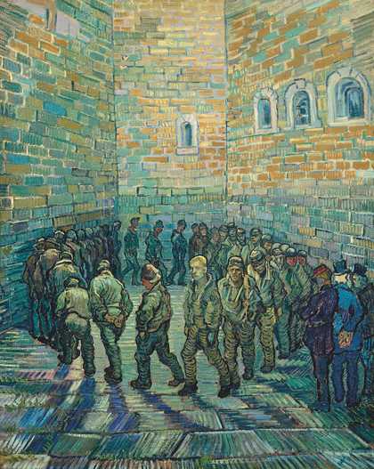 Vincent van Gogh, Prisoners Exercising (after Doré), 1890, oil paint on canvas, 80 x 64 cm