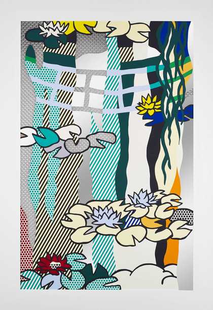 Roy Lichtenstein Waterlilies with Japanese Bridge 1992 ARTIST ROOMS National Galleries of Scotland and Tate. Lent by the Roy Lichtenstein Foundation Collection 2015
