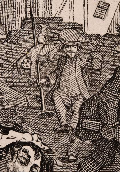 William Hogarth Detail Gin Lane 1751