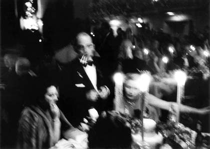 William Klein lsa Maxwell's Toy ball, Waldorf Hotel, New York 1955